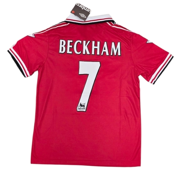 Other - David Beckham Manchester United #7 Retro Home Jersey
